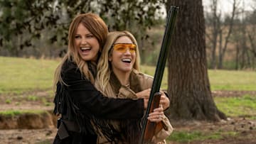 Malin Akerman and Brittany Snow in The Hunting Wives on Netflix