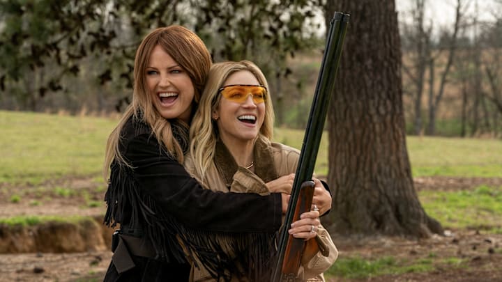 Malin Akerman and Brittany Snow in The Hunting Wives on Netflix