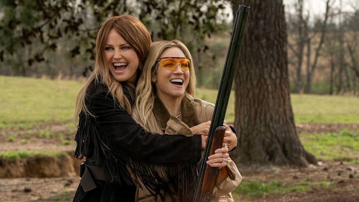 Brittany Snow as Sophie and Malin Akerman as Margo in The Hunting Wives season 1