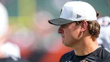 Cincinnati Bengals defensive end Trey Hendrickson (91) watches from the sideline in the fourth quarter of the NFL Preseason Week 3 game between the Cincinnati Bengals and the Indianapolis Colts at Paycor Stadium in Cincinnati on Saturday, Aug. 23, 2025. The Colts won 41-14.