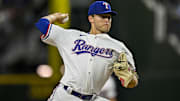 Sep 2, 2024; Arlington, Texas, USA; Texas Rangers starting pitcher Jack Leiter (35) in action during the game between the Texas Rangers and the New York Yankees at Globe Life Field.