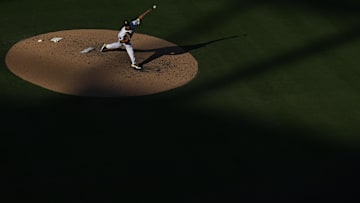 San Diego Padres relief pitcher Wandy Peralta (58) pitches against the Milwaukee Brewers during the sixth inning at Petco Park on June 22, 2024.