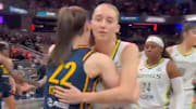 Caitlin Clark and Paige Bueckers are squaring off for the first time in the WNBA on Sunday. 