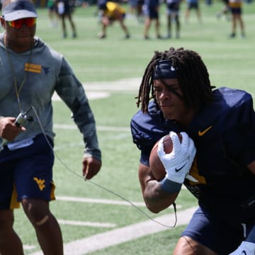West Virginia University running back Jahiem White