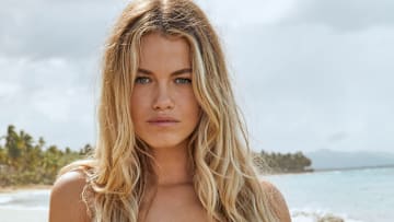 Hailey Clauson was photographed by James Macari in the Dominican Republic. 