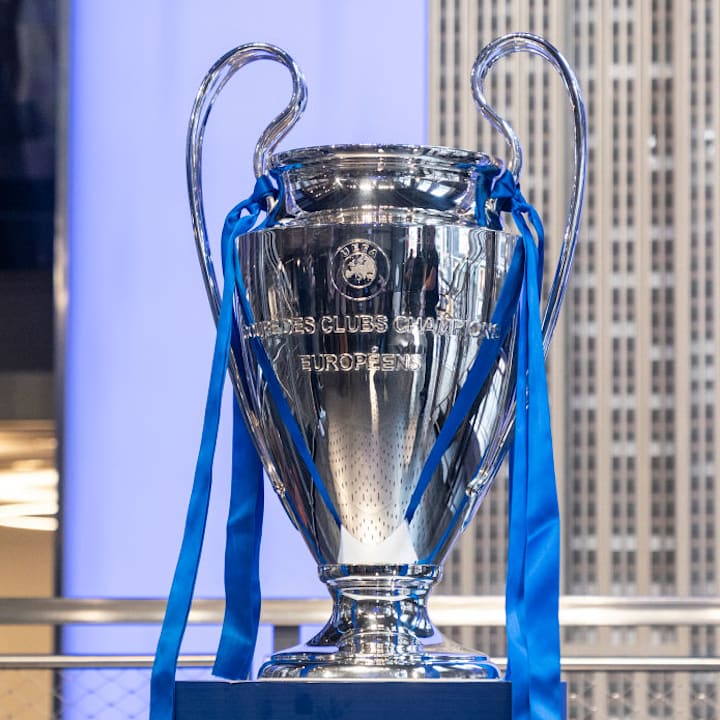 Champions League Trophy on display at Grand Staircase of the...