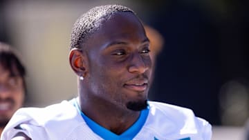 Carolina Panthers edge rusher Nic Scourton