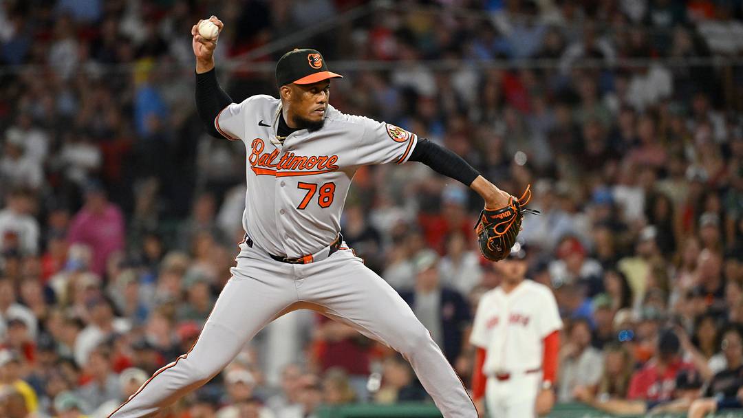 Jul 20, 2026; Boston, Massachusetts, USA; Baltimore Orioles relief pitcher Yennier Cano (78) pitches against the Boston Red Sox during the seventh inning at Fenway Park. Mandatory Credit: Eric Canha-Imagn Images Jul 20, 2026; Boston, Massachusetts, USA; Baltimore Orioles relief pitcher Yennier Cano (78) pitches against the Boston Red Sox during the seventh inning at Fenway Park. Mandatory Credit: Eric Canha-Imagn Images