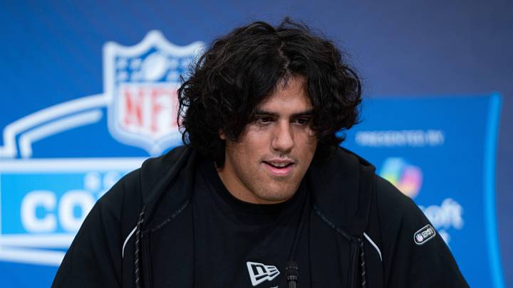 Utah offensive lineman Spencer Fano