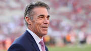 ABC announcer Chris Fowler prior to the game against the Tennessee Volunteers and the Arkansas Razorbacks at Donald W. Reynolds Razorback Stadium. 