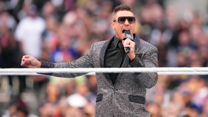 Apr 2, 2023; Inglewood, CA, USA; The Miz during Wrestlemania Night 2 at SoFi Stadium. Mandatory Credit: Joe Camporeale-USA TODAY Sports