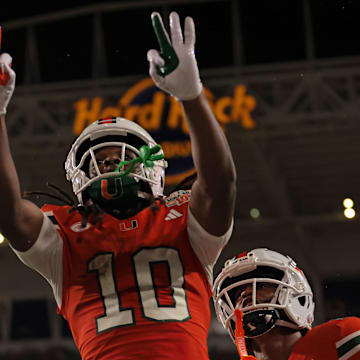 Miami wide receiver Malachi Toney made an immediate impact against Notre Dame on Sunday.