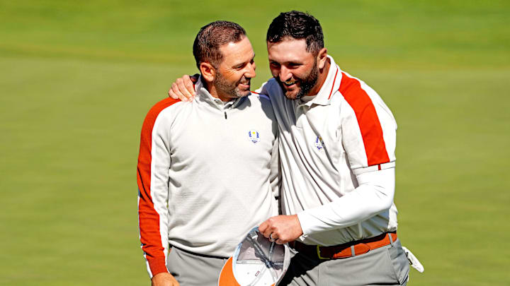 Jon Rahm endorsed Sergio Garcia for the 2031 Ryder Cup captaincy in Spain. Jon Rahm endorsed Sergio Garcia for the 2031 Ryder Cup captaincy in Spain.