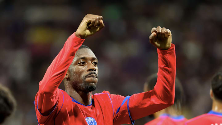 Ousmane Dembele lors de Toulouse FC - Paris Saint-Germain. Ousmane Dembele lors de Toulouse FC - Paris Saint-Germain.