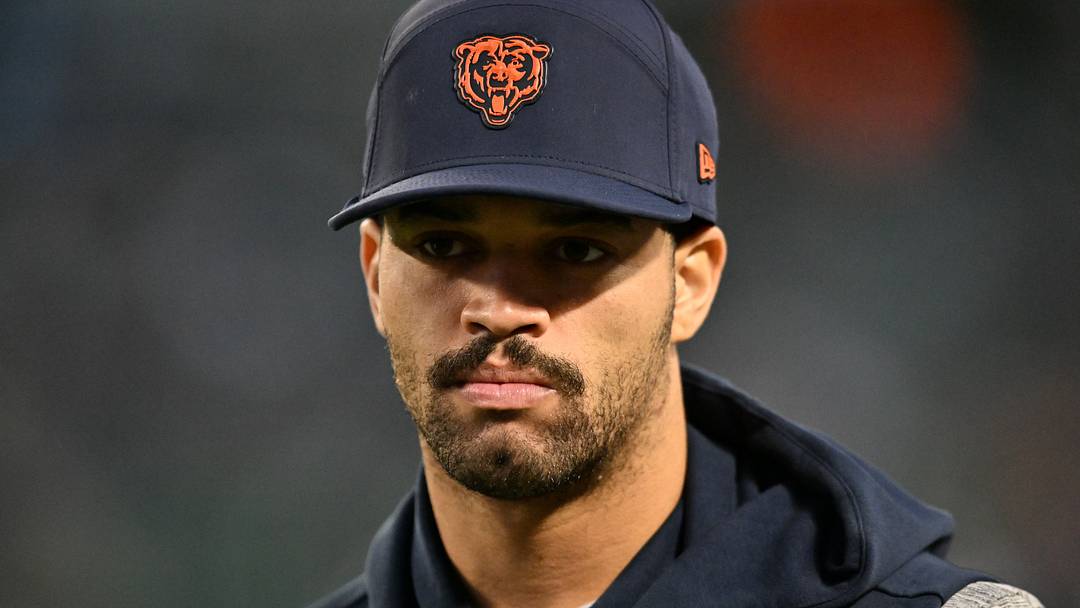 Sep 28, 2026; Chicago, Illinois, USA; Chicago Bears quarterback Caleb Williams (18) looks on before the game against the Philadelphia Eagles at Soldier Field. Sep 28, 2026; Chicago, Illinois, USA; Chicago Bears quarterback Caleb Williams (18) looks on before the game against the Philadelphia Eagles at Soldier Field.