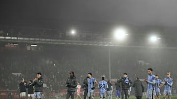 Spurs players after the game