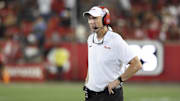 Aug 28, 2025; Houston, Texas, USA; Houston Cougars head coach Willie Fritz looks on during the fourth quarter against the Stephen F. Austin Lumberjacks at TDECU Stadium. Mandatory Credit: Troy Taormina-Imagn Images