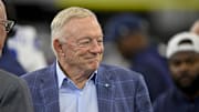 Dallas Cowboys owner Jerry Jones looks on before the game against the Baltimore Ravens.