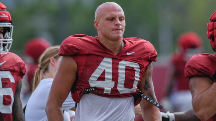 Arkansas Razorbacks defensive end Landon Jackson during 2023 fall camp.