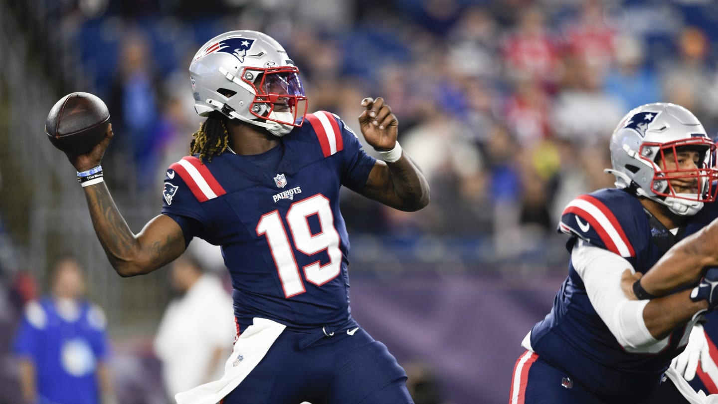 Patriots Face QB Battle Drake Maye, Joe Milton III, & Brissett Compete