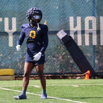 Former WVU defensive back Montre Miller during the 2024 spring practice period. 