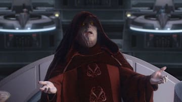 Star Wars: Episode III - Revenge of the Sith. Palpatine declares himself Emperor alongside Mas Amedda and Sly Moore. Image Credit: StarWars.com