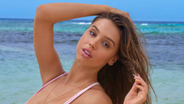 Alexis Ren was photographed by Yu Tsai in Aruba. 