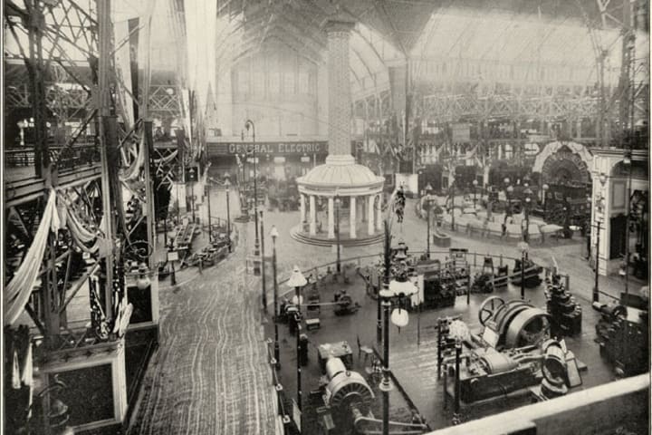 The Edison Electrical Tower at the 1893 World's Columbian Exposition