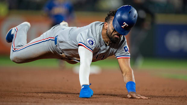 Ezequiel Duran collected the Texas Rangers only hit in Sunday's 7-0 loss to the Seattle Mariners at T-Mobile Park.