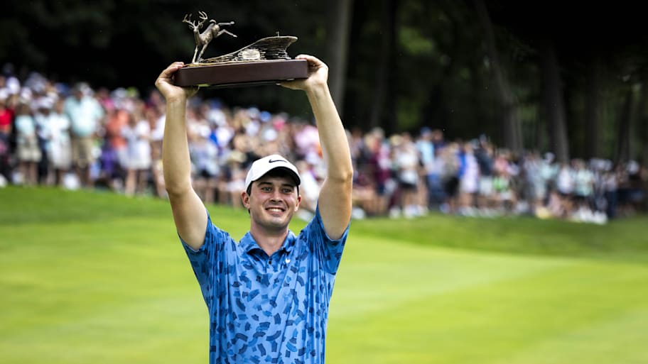 Davis Thompson won for the first time on the PGA Tour last year at the John Deere Classic. | Joseph Cress-Imagn Images