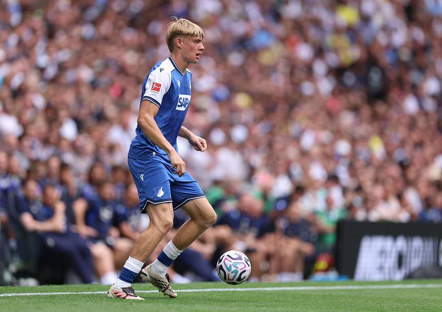 Nathan De Cat of TSG 1899 Hoffenheim during the pre-season friendly match between Tottenham Hotspur.