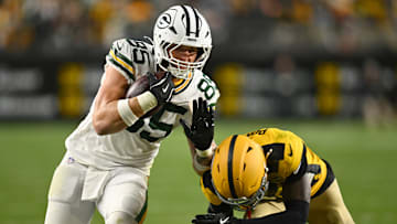 Pittsburgh Steelers cornerback Joey Porter Jr., Green Bay Packers tight end Tucker Kraft
