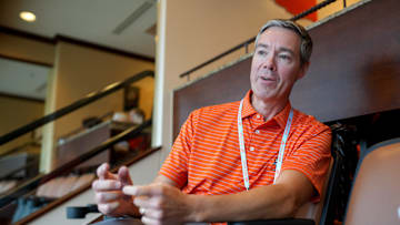Oklahoma State athletic director Chad Weiberg is pictured before an NCAA football game between Oklahoma State (OSU) and UT Martin in Stillwater, Okla., on Thursday, Aug. 28, 2025.