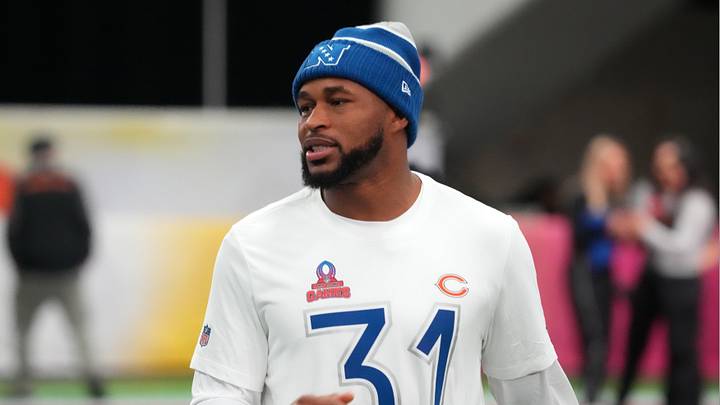 Feb 1, 2026; San Francisco, CA, USA; Chicago Bears free safety Kevin Byard III (31) during NFC practice at the Flag Fieldhouse Moscone Center South Building. Mandatory Credit: Kirby Lee-Imagn Images