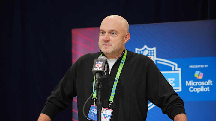 Bengals Director of Player Personnel Duke Tobin speaks at the 2025 NFL Combine on Tuesday February 25, 2025.