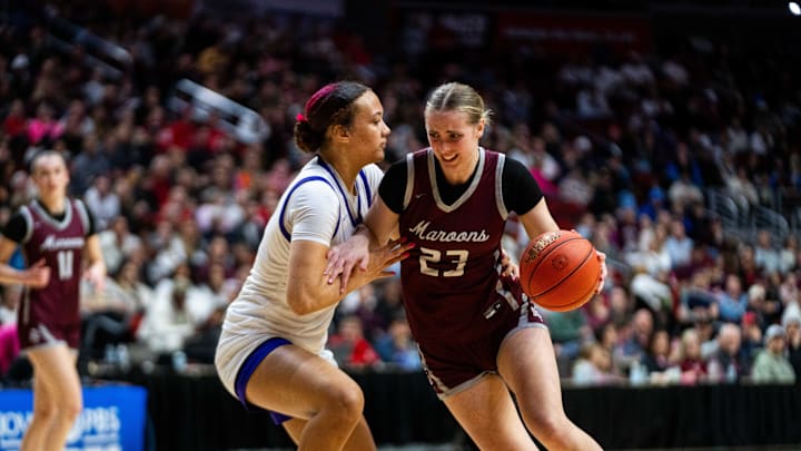 Dowling Catholic's Ellie Muller has committed to play basketball for Missouri. Dowling Catholic's Ellie Muller has committed to play basketball for Missouri.