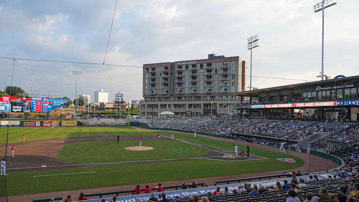Wide picture during a minor league baseball game between the Knoxville Smokies and Chattanooga Lookouts at Covenant Health Park in Knoxville, Tenn., on June 3, 2025. Wide picture during a minor league baseball game between the Knoxville Smokies and Chattanooga Lookouts at Covenant Health Park in Knoxville, Tenn., on June 3, 2025.