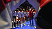 Wisconsin Badgers players huddle prior to their first set against Penn State in the 2022 NCAA volleyball tournament Sweet 16 women's volleyball matchThursday, Dec. 8, 2022, at UW Field House in Madison.