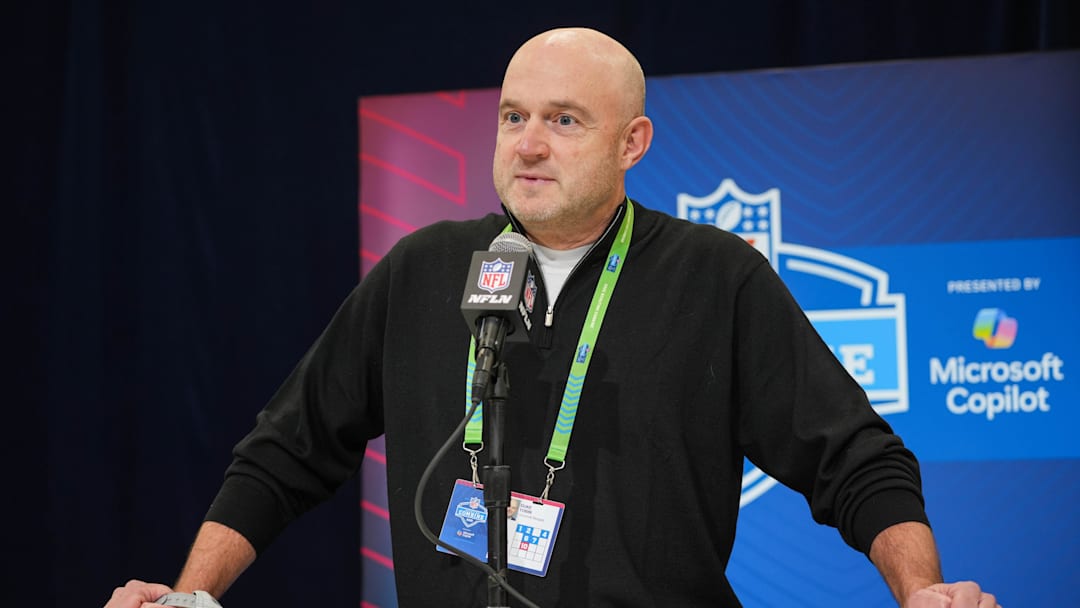 Bengals Director of Player Personnel Duke Tobin speaks at the 2025 NFL Combine on Tuesday February 25, 2025.