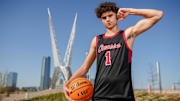 Owasso’s Jalen Montonati is pictured as part of The Oklahoman’s Super 5 at Scissortail Park in Oklahoma City on Monday, April 7, 2025.