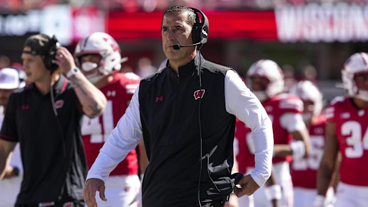 Wisconsin Badgers head coach Luke Fickell during the game 