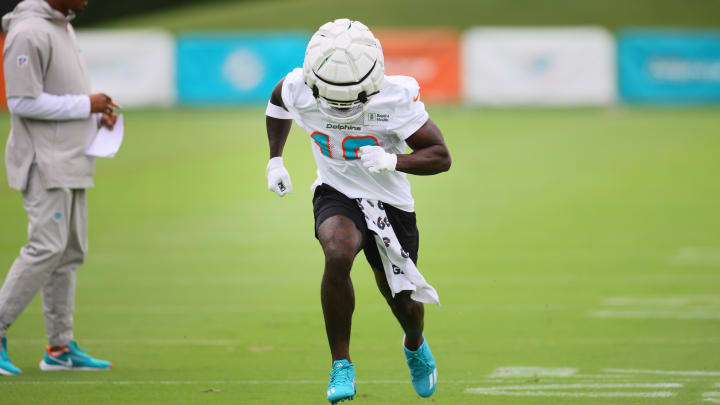 Miami Dolphins wide receiver Tyreek Hill works out during training camp at Baptist Health Training Complex. Mandatory Credit: Sam Navarro-USA TODAY Sports