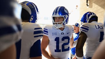Jake Retzlaff addresses his teammates in the tunnel pregame.