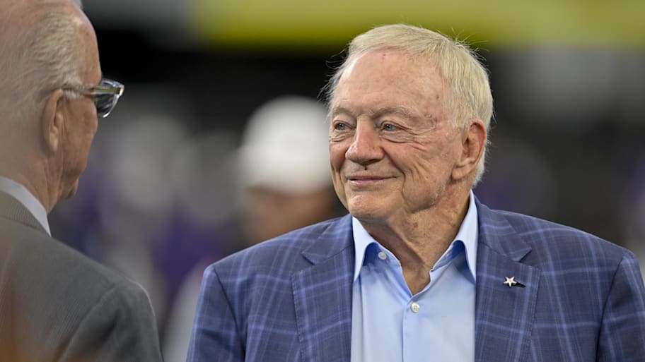 Jerry Jones has been the face of the Cowboys' contract dispute with Micah Parsons this summer.  | Jerome Miron-Imagn Images