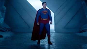 DAVID CORENSWET as Superman in DC Studios’ and Warner Bros. Pictures’ “SUPERMAN,” a Warner Bros. Pictures release. Photo Credit: Jessica Miglio. Copyright: © 2025 Warner Bros. Ent. All Rights Reserved. TM & © DC