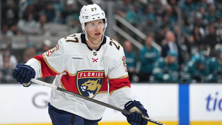 Florida Panthers center Eetu Luostarinen suffered burns in a barbecue accident
