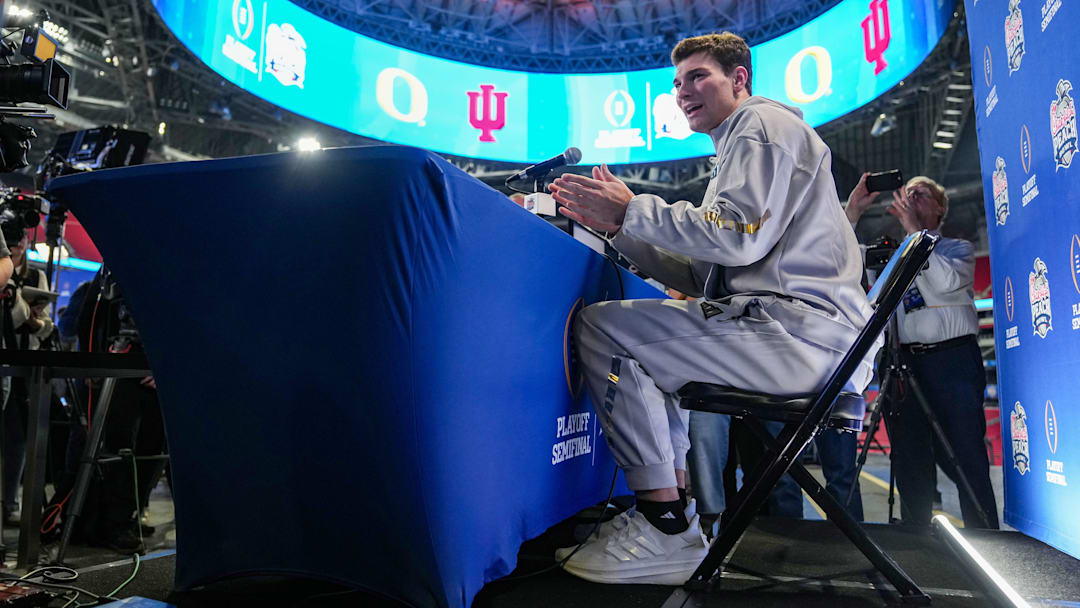 Fernando Mendoza and the Hoosiers will take on Oregon in a CFP semifinal game Friday night in Atlanta. 