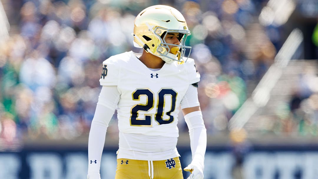 Notre Dame corner back Cree Thomas during the Notre Dame Blue-Gold spring football game at Notre Dame Stadium on Saturday, April 12, 2025, in South Bend.