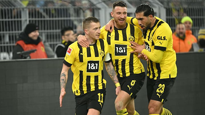 Borussia Dortmund oyuncularının gol sevinci
