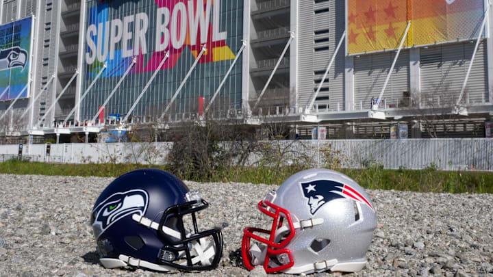 Seattle Seahawks and New England Patriots. Mandatory Credit: Kirby Lee-Imagn Images